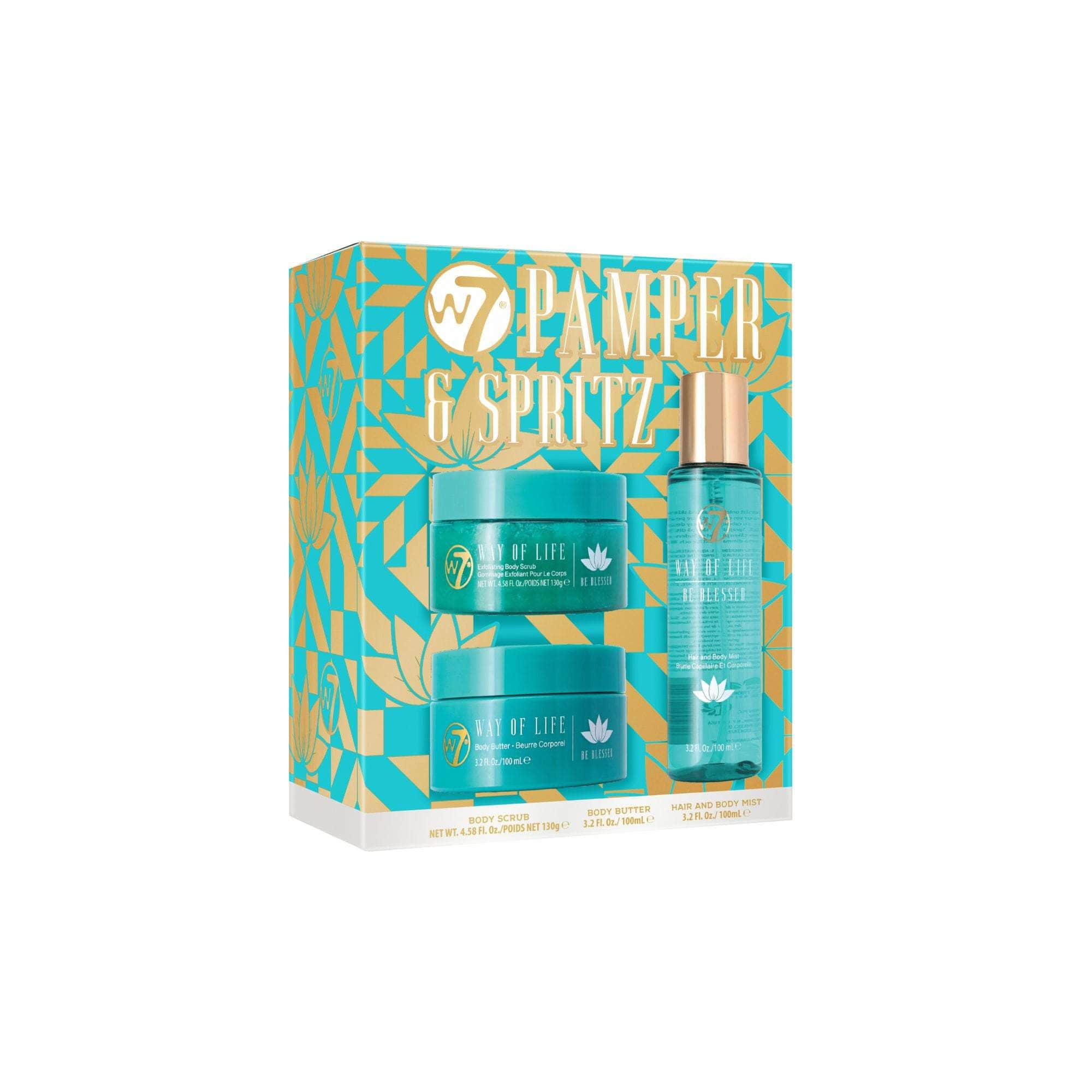 W7 Pamper & Spritz Gift Set - Body Butter, Scrub & Spray! – W7 Makeup